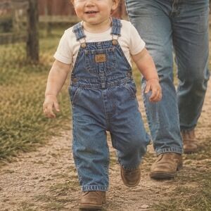 A9Vintage Lee Jeans Overalls Baby Infant Girl Boy 18 Months Country Farm